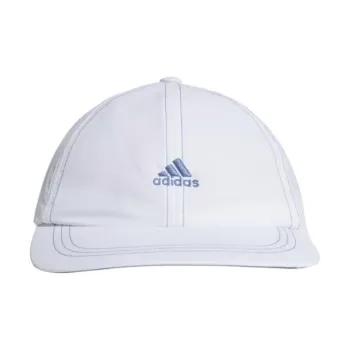 Adidas Recycled Polyester Plain Weave Fabric Baseball Caps Unisex White
