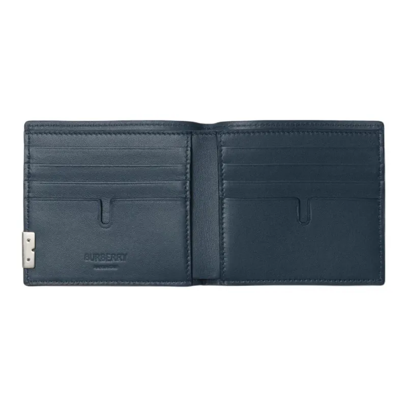 Burberry Calfskin Wallet Men's Lake Blue-1