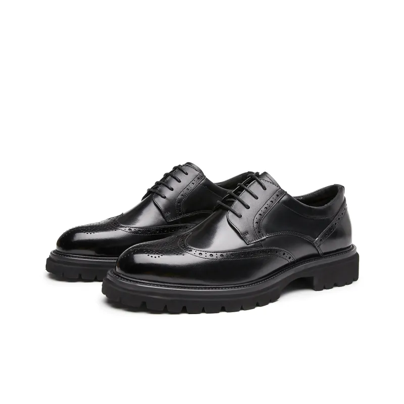 PLO CART Dress Shoes Men Low Top Black/Brown-2
