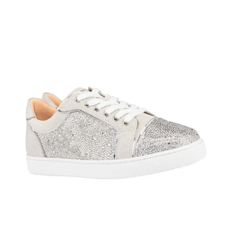 CL LUBOTING Slip Resistant Low Top Skateboard Shoes Women's Silver-2
