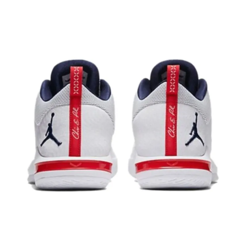 Jordan CP3 10 X AE Paul 10 USA Team Non-slip Lightweight Mid-Top Performance Basketball Shoes Men's White-4