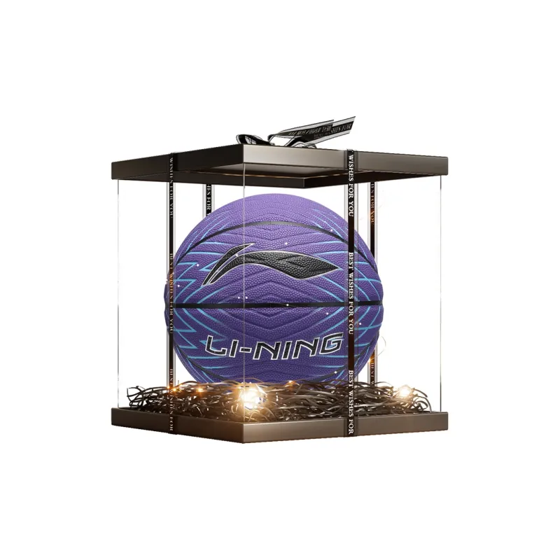 LiNing PU Basketball Purple Size 7 Training Unisex-7