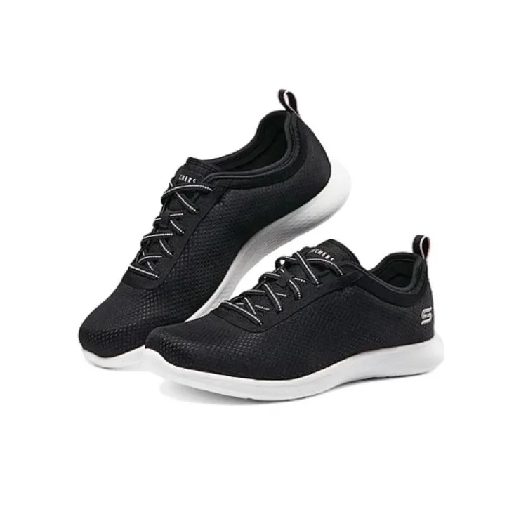 Skechers Cushioned Anti Slip Wear Resistant Waterproof And Breathable Low Top Casual Shoes Women's Black-2