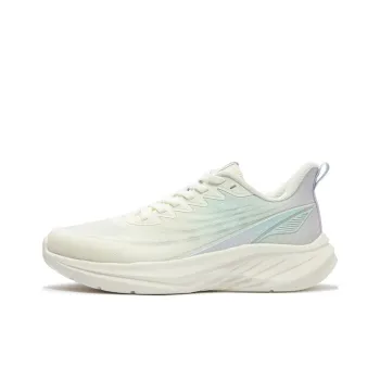 361° Cushioned Slip Resistant Abrasion Resistant Low Top Sprint Running Shoes Women's White Purple Blue