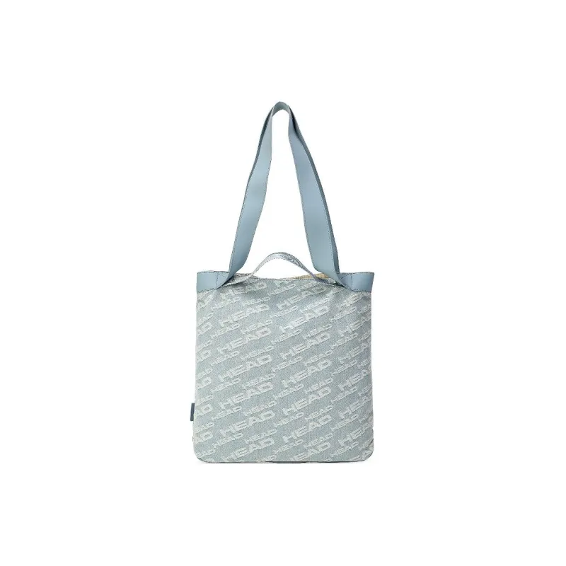HEAD Fabric Tote Bag Shopping Bag Portable Crossbody Bag Shoulder Bag Large Size Unisex Light Blue-3