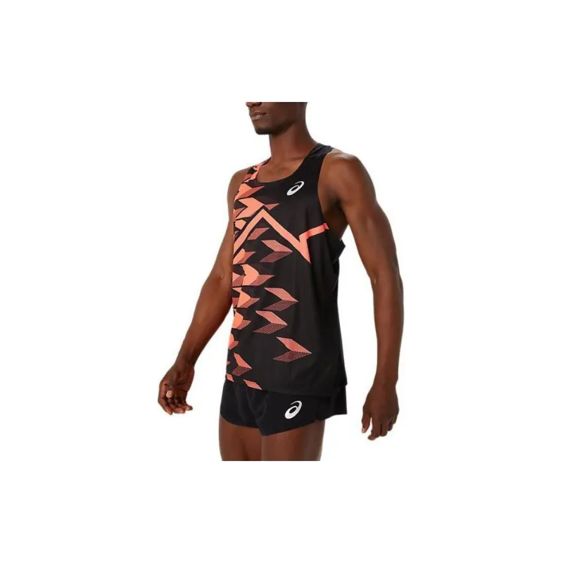 Asics Tank Tops Men's Black Red-2