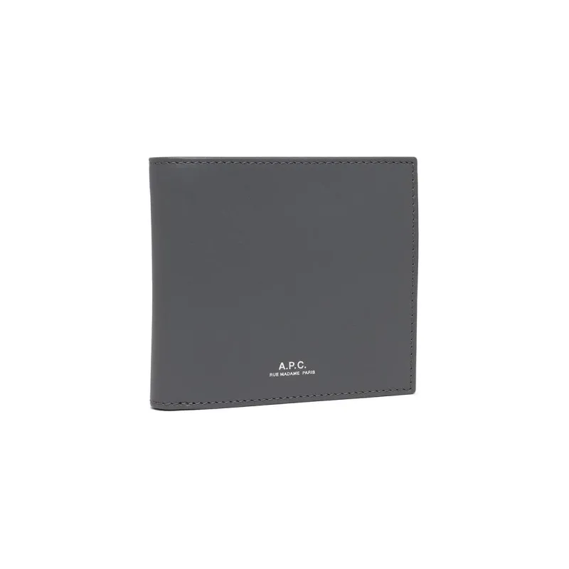 A.P.C Leather Wallet Men's Gray-1