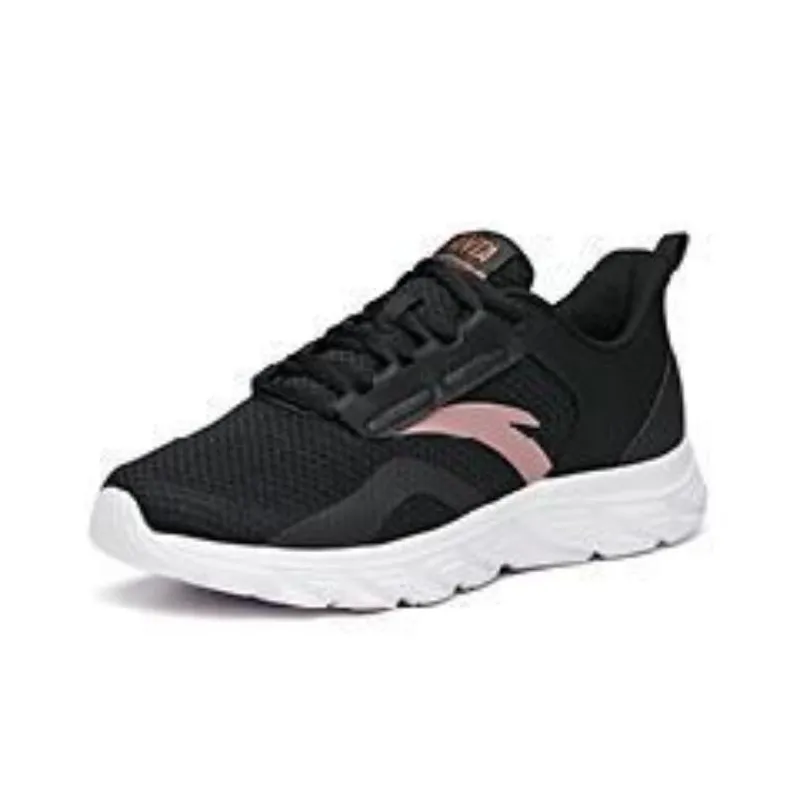 Anta Running Collection Cushioned Anti Slip Wear Resistant And Water Resistant Low Top Running Shoes Women's Black-2