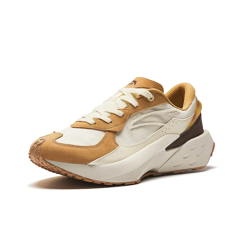 Anta Rock Sugar 4 Cushioning Anti Slip And Wear Resistant Low Top Casual Shoes Men's Light White Brown-1