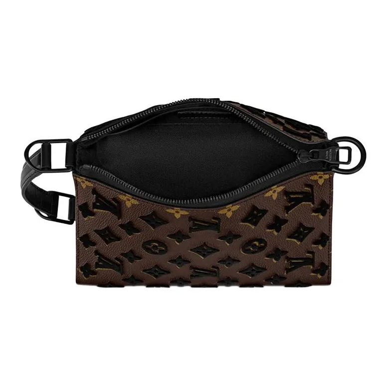 LOUIS VUITTON Triangle Messenger Monogram Tuffetage Black-2