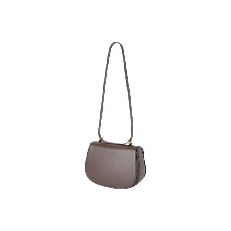 Loro Piana Ghiera Calfskin Handbag Shoulder Bag Crossbody Bag Medium Size Women's Dark Chocolate Licorice & Matcha Pink-1