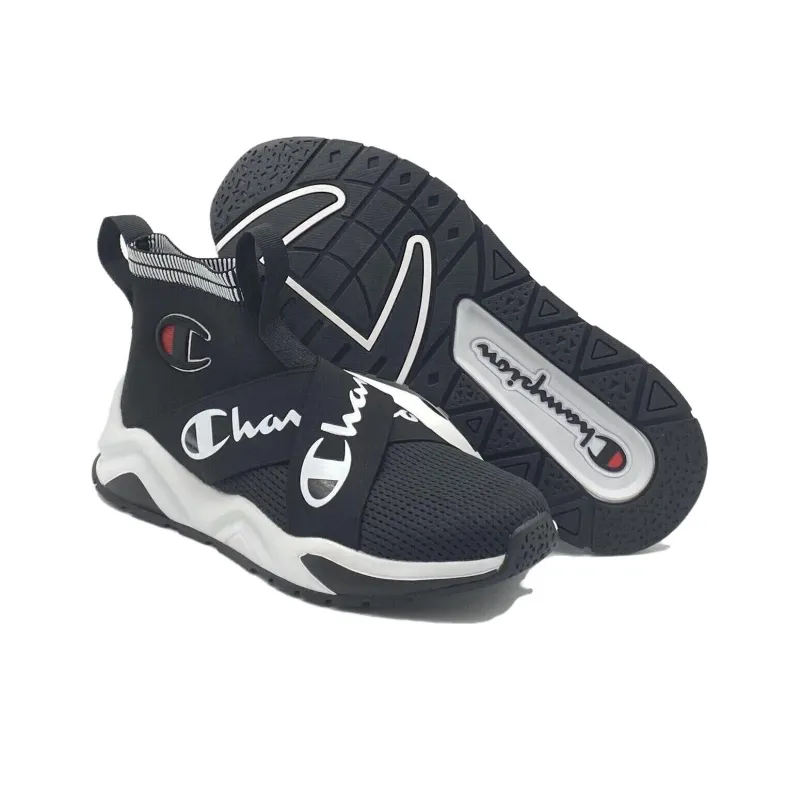 Champion Rally Crossover Cushioning, Wear Resistant High Top Running Shoes Men's Black-4