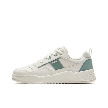 Anta Glue Elastic Height Increasing Lightweight Breathable Low Top Skateboard Shoes Women's White Green