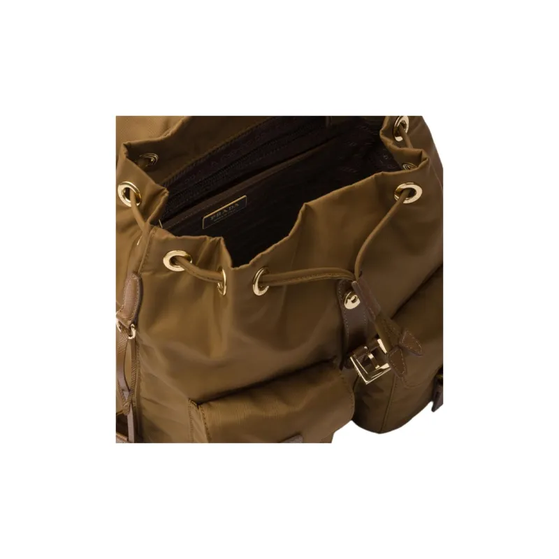 PRADA Re-Nylon Fabric Backpack Small Size Women's Khaki Green-4