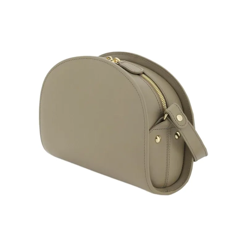 A.P.C Leather Shoulder Bag, Crossbody Bag Women's Gray-1