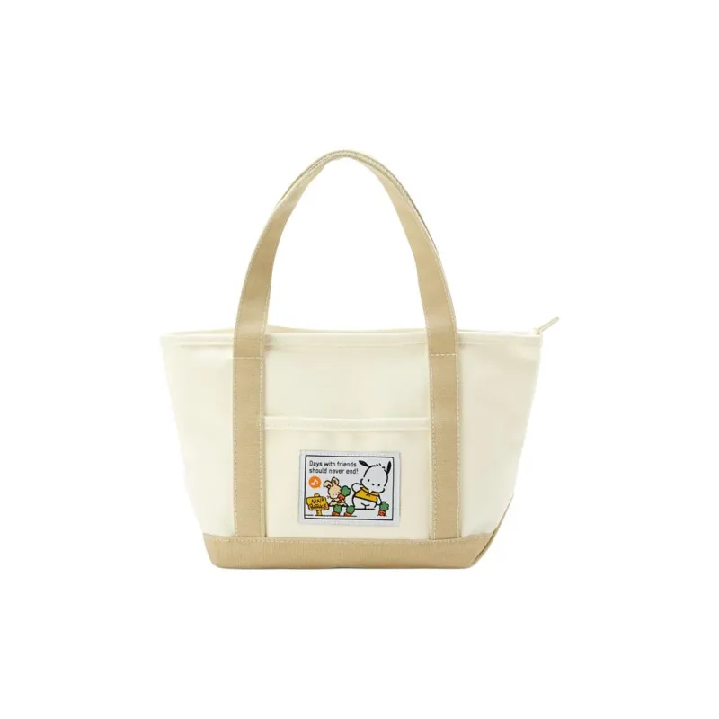 Sanrio Canvas Canvas Bag Tote Bag Shopping Bag Handbag Small Size Unisex Ecru-0