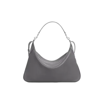 CELINE Romy Collection Calfskin Shoulder Bag, Crossbody Bag, Handbag Large Size Men's Gray