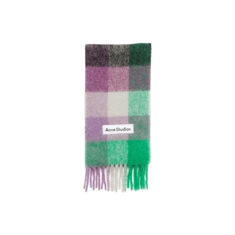 Acne Studios Logo appliqué Checked Scarf-0