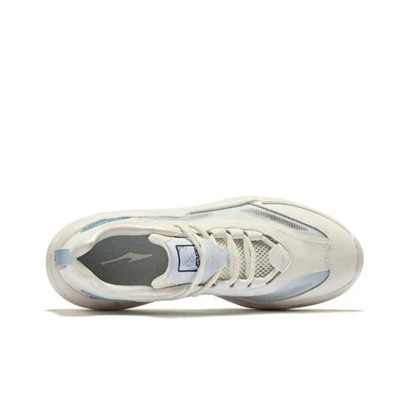 Erke Wu Yan 3.0 Cushioning Wear Resistant Low Top Chunky Sneakers Men's Microcrystal White Ice Cube Blue-2