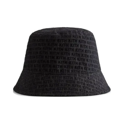 KITH Monogram Flocked Denim Bucket Cap 