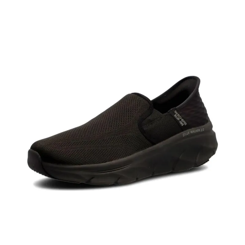 Skechers D'lux Walker Hands Free Slip Ins Lightweight Low Top Casual Shoes Men's All Black-2