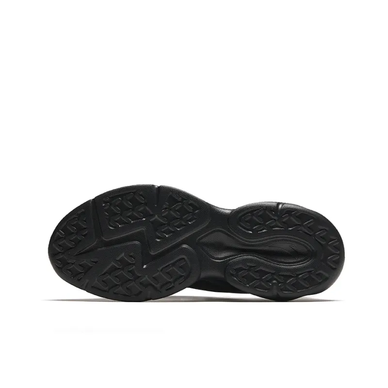 Anta Irregular Shape Cushioning Slip Resistant Low Top Casual Shoes Men's Black-3
