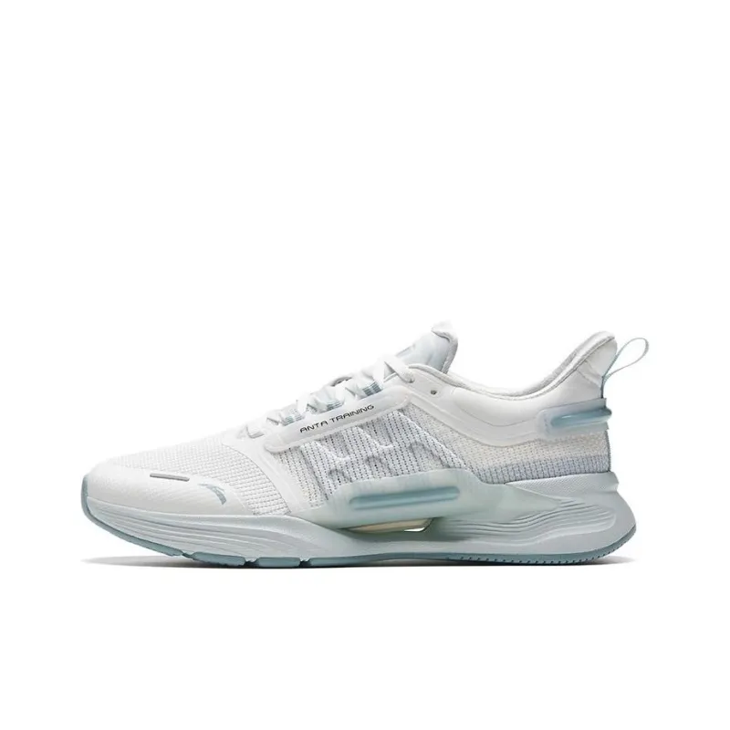 Anta Cushioning Lightweight Low Top Running Shoes Men's White-0