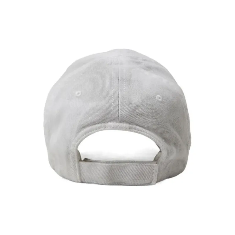 Balenciaga Cotton Baseball Caps Men's Gray White-2