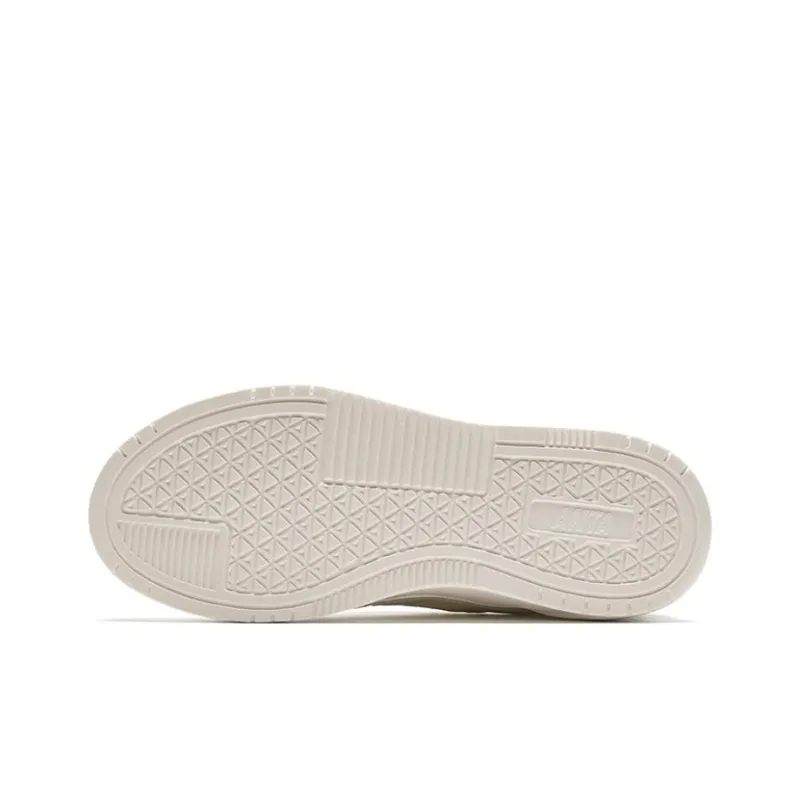Anta Glue Elastic Height Increasing Lightweight Breathable Low Top Skateboard Shoes Women's White Green-4
