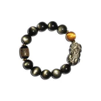 Yi Mingju Obsidian Jade Bracelets Men's