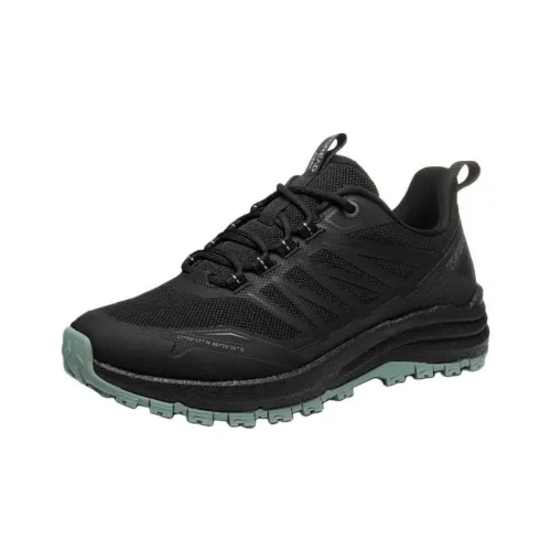 TOREAD Cushioning, Slip Resistant, And Abrasion Resistant Low Top Hiking Shoes Women's Black, Green