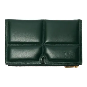 Burberry Lambskin Wallet Large Size Women's Vine Green