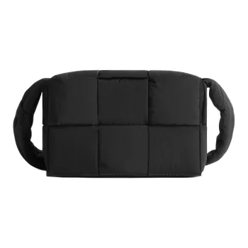 Bottega Veneta Polyamide Shoulder Bag, Crossbody Bag Trumpets Women's Black With Parakeet