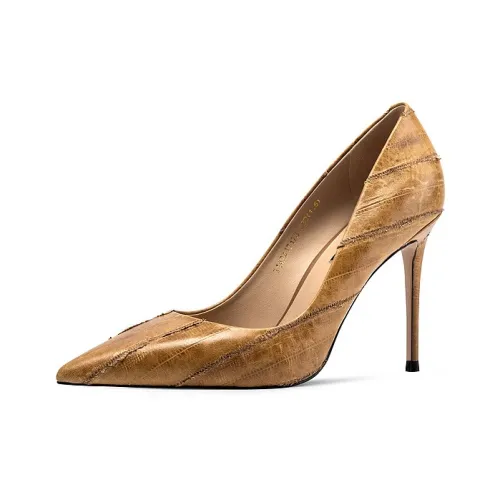 JOOC High Heels Women's Light Caramel