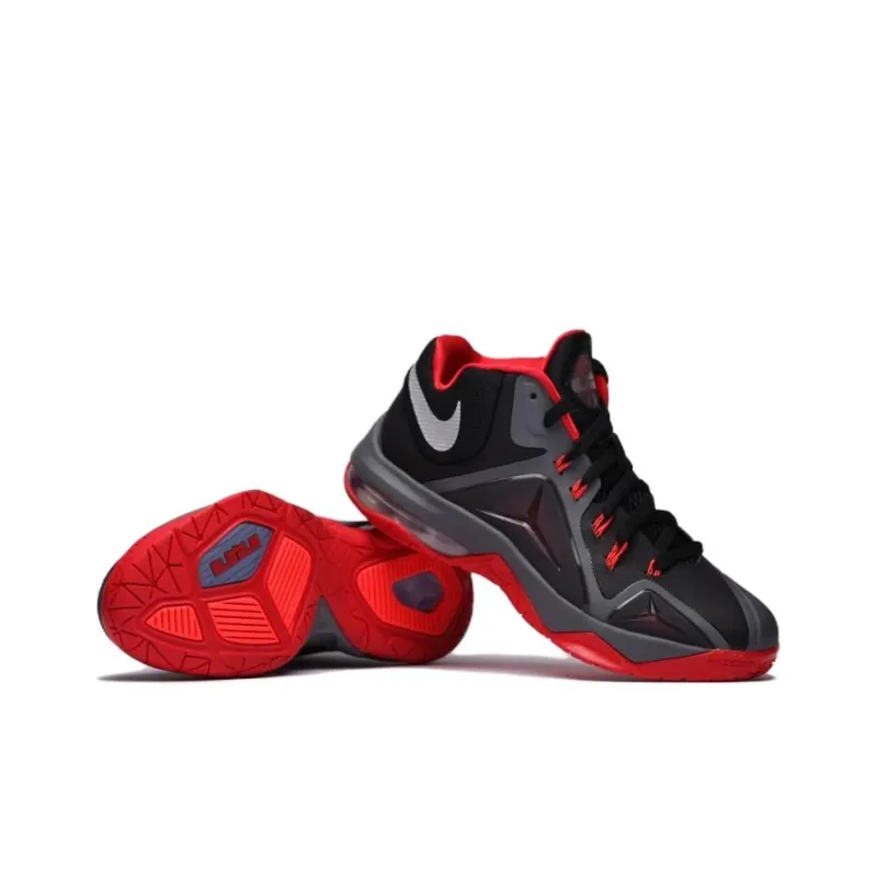 Nike Ambassador 7 Cushioning Wear Resistant Low Top Basketball Shoes Men's Black Red-3