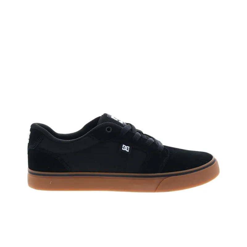DC Shoes Anvil Wear-resistant And Lightweight Low-Top Skateboard Shoes Men's Black-1