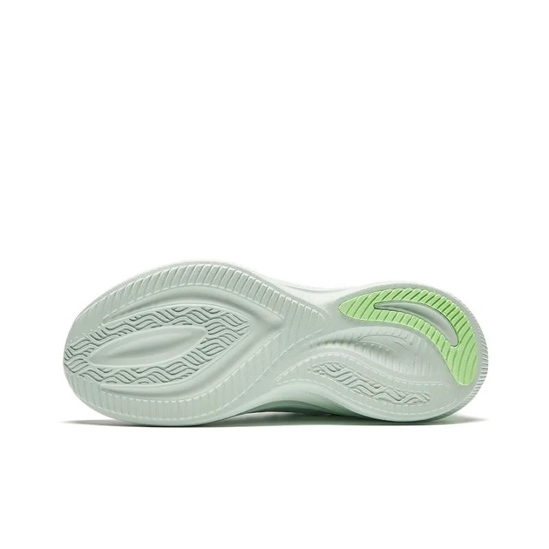 Anta Cushioning, Abrasion Resistant, Breathable, Lightweight Low Top Running Shoes Women's White Green-3