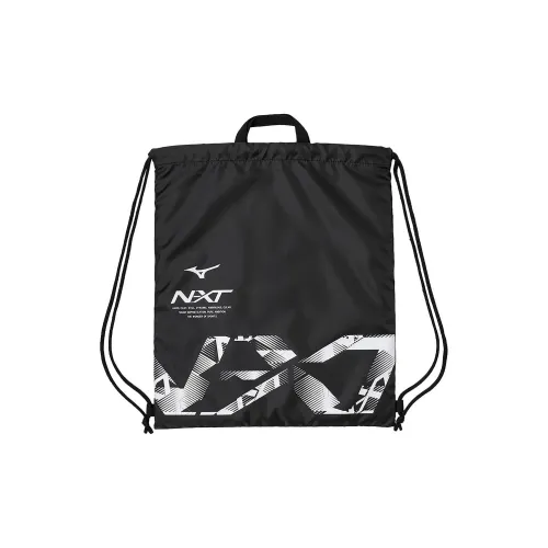 Mizuno Polyester Backpack Unisex Black White