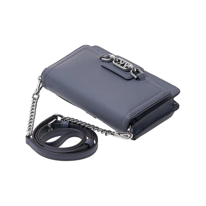 MICHAEL KORS Heather Leather Shoulder Bag Crossbody Bag Extra Small Women's Marine Blue-3