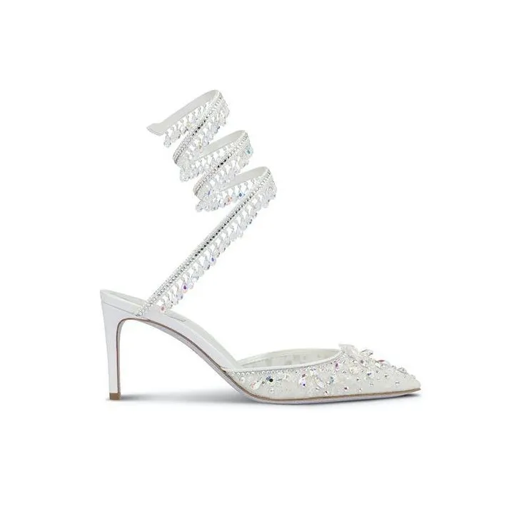 René Caovilla Embellished Pointed Pumps-1