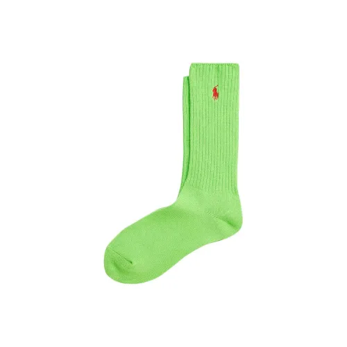 Polo Ralph Lauren SS24 Mid-Calf Socks Men's 1 Pack Kiwifruit Yellow-green