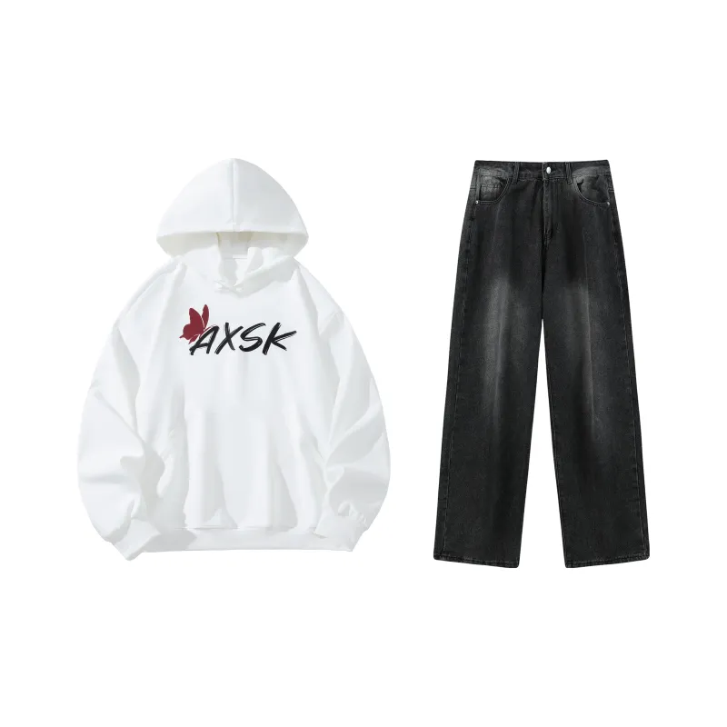 A.X.S.K Sweatshirt Sets Unisex-58