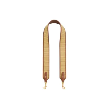 CELINE Fabric With Cow Leather Bag Strap Women's Natural & Tan