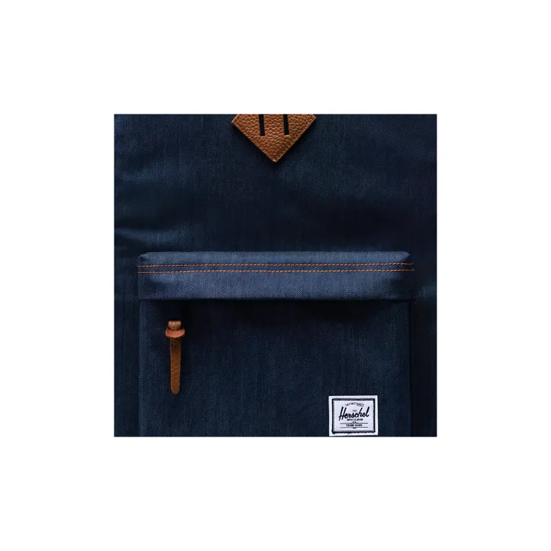 Herschel Leather Laptop Backpack Regular Unisex Denim Blue-4
