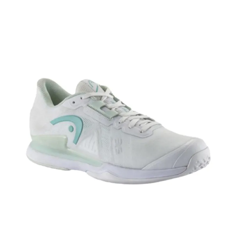 HEAD Sprint Pro 3.5 Breathable And Lightweight Low Top Tennis Shoes Women's White Green-1