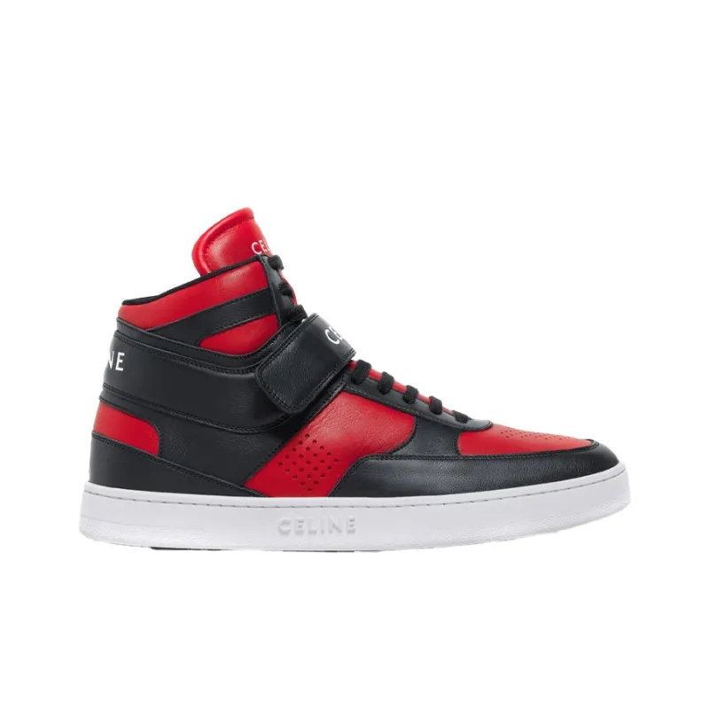 CELINE CT-03 Leather High-Top Sneakers Red Black-1