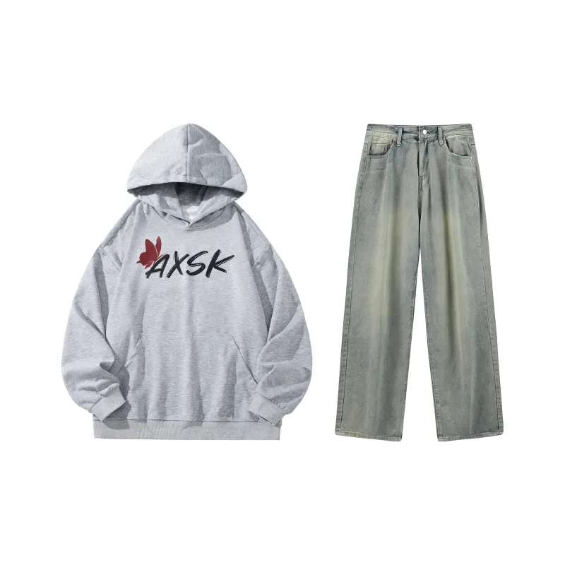 A.X.S.K Sweatshirt Sets Unisex-22