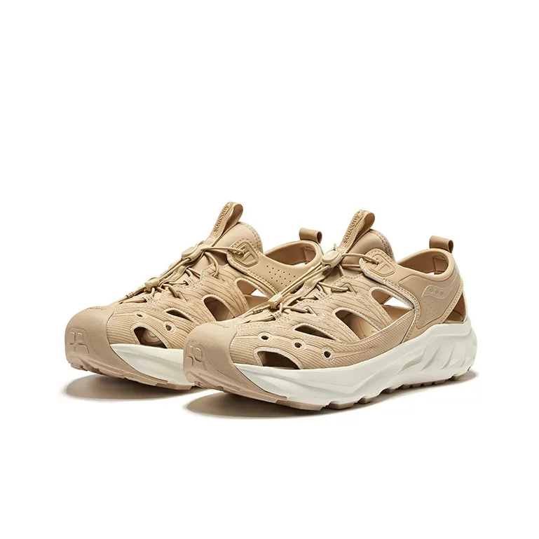 Saucony Cradle Anti Slip Wear Resistant Low Top Running Shoes Unisex Light Khaki-2