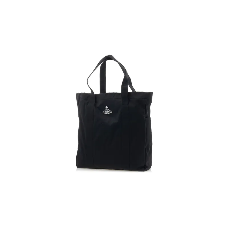 Vivienne Westwood Recycled Nylon Tote Bag Shopping Bag Handbag Regular Women's Black-2