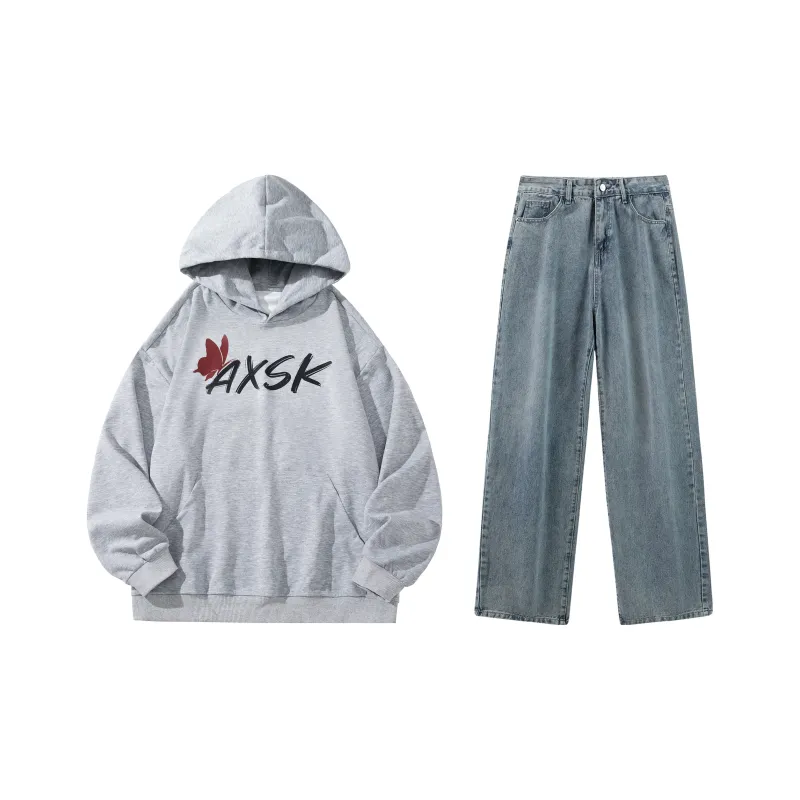 A.X.S.K Sweatshirt Sets Unisex-115